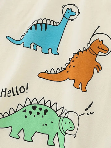 Alien Dinosaur Printed Long-Sleeved T-shirt - Mini Taylor